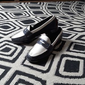 Cole Haan penny loafer navy/white